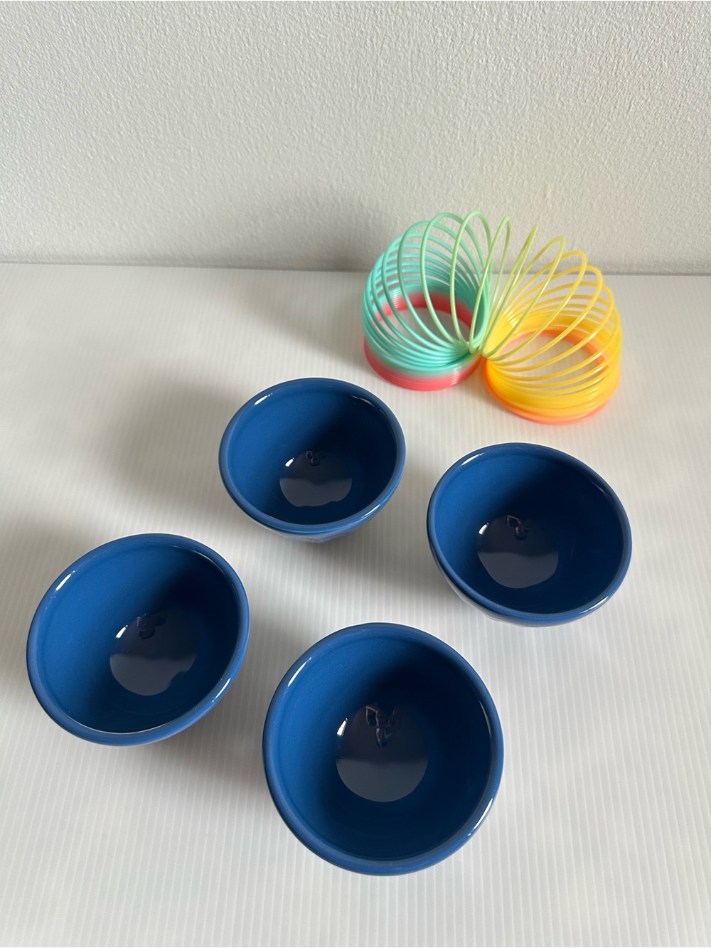 Anthropologie Blue Mini Latte Bowls - Set of 4